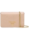 PRADA PRADA SAFFIANO LUX CLUTCH - METALLIC