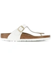 Birkenstock Gizeh Leather Sandals In White