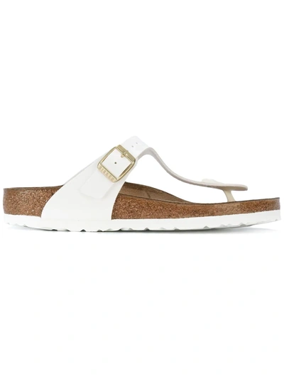 Birkenstock Gizeh Leather Sandals In White