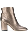 SERGIO ROSSI METALLIC ANKLE BOOTS
