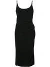 CHRISTIAN SIRIANO CHRISTIAN SIRIANO RUCHED WAIST FITTED DRESS - BLACK