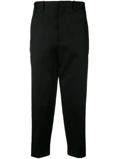 Neil Barrett Cropped Tailored Trousers In Black