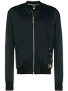 CAVALLI CLASS CAVALLI CLASS ZIPPED BOMBER JACKET - 黑色