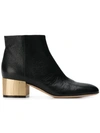 SERGIO ROSSI contrast heel ankle boots 