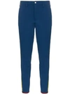 GUCCI BLUE TAILORED GABARDINE TRACK TROUSERS