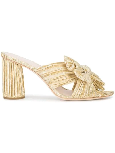 Loeffler Randall Penny Mules In Gold