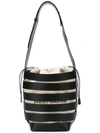 PACO RABANNE PACO RABANNE CAGE-STYLE HOBO LARGE TOTE - BLACK