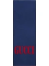 GUCCI GUCCI JACQUARD WOOL SILK SCARF