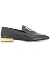 FERRAGAMO SALVATORE FERRAGAMO GANCIO LOAFERS - 黑色