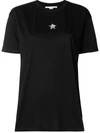 Stella Mccartney Embroidered Star Detail Cotton T-shirt In Black