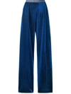 MARCO DE VINCENZO METALLIZED PULL-ON TROUSERS
