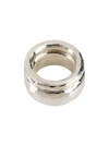 Werkstatt:münchen Hammered Ring Set - Metallic In Metallic