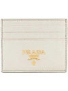 PRADA PRADA SAFFIANO LOGO CARDHOLDER - METALLIC