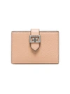 GIVENCHY GIVENCHY BEIGE GV3 LOGO GOAT SKIN CARDHOLDER - NEUTRALS