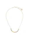 ANTON HEUNIS GOLD METALLIC, GREEN AND YELLOW NETFLIX AND CHILL SWAROVSKI CRYSTAL NECKLACE