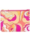 EMILIO PUCCI EMILIO PUCCI ABSTRACT PRINT ZIPPED PURSE - PINK