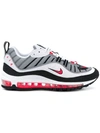Nike Air Max 98 Leather And Mesh Sneakers In White