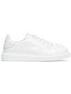 VERSACE WHITE MEDUSA LEATHER SNEAKERS