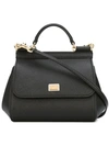 DOLCE & GABBANA DOLCE & GABBANA MINI SICILY TOTE - BLACK