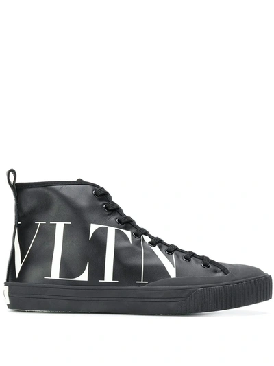 Valentino Garavani Vlogo High-top Sneakers In Black