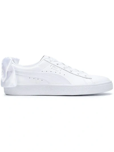 Puma Suede Bow Trainers In White - White