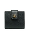 GUCCI black Marmont flat leather wallet