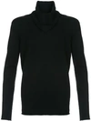 LABEL UNDER CONSTRUCTION LABEL UNDER CONSTRUCTION LONGSLEEVED FITTED SWEATER - BLACK