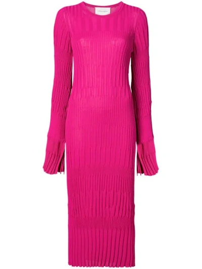 Carolina Herrera Fitted Knit Dress - Pink