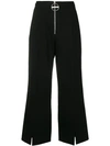 GIVENCHY GIVENCHY SLIT CUFF WIDE LEG TROUSERS - BLACK