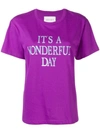 ALBERTA FERRETTI ALBERTA FERRETTI IT'S A WONDERFUL DAY T-SHIRT - 紫色