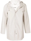 Stutterheim Hooded Raincoat In Neutrals