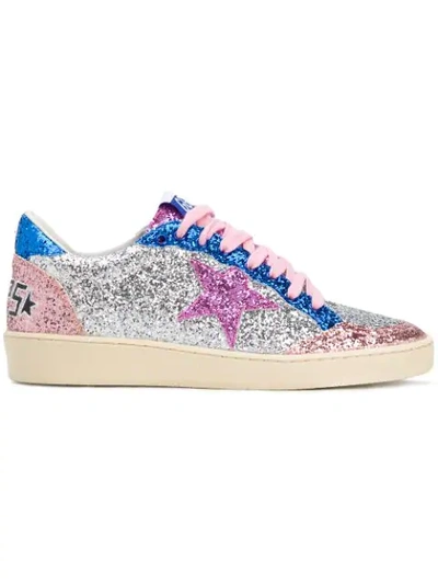 Golden Goose Ball Star Low-top Glitter Trainers In Multi