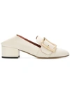 BALLY BALLY SIDE BROOCH EMBELLISHED PUMPS - WHITE