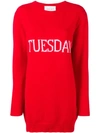 Alberta Ferretti Rainbow Week Capsule Days Of The Week Tuesday Tunic In Red