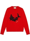 GUCCI WOOL SWEATER WITH SHARK 