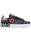 DOLCE & GABBANA PORTOFINO MURAL PRINT SNEAKERS