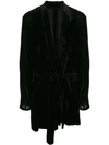 ANN DEMEULEMEESTER ANN DEMEULEMEESTER LONG CORDUROY ROBE JACKET - BLACK