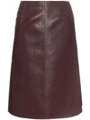 WE11 DONE HIGH WAISTED FAUX LEATHER WRAP SKIRT