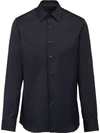 Prada Classic Stretch Shirt In Blue