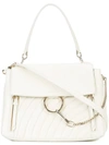 CHLOÉ CHLOÉ FAYE QUILTED DAY SHOULDER BAG - WHITE