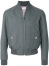 THOM BROWNE 三色条纹斜纹羊毛背部中央三色条纹衬衫夹克