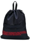 CALVIN KLEIN 205W39NYC EMBROIDERED TEXT BACKPACK
