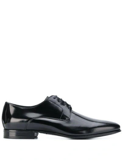 Dolce & Gabbana Pointed Toe Lace-up Shoes In Black