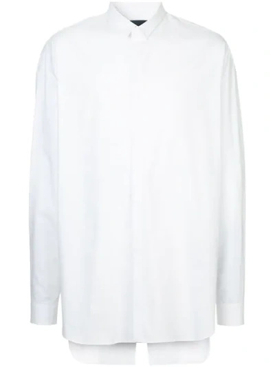 Juunj 超大款纯色衬衫 In White