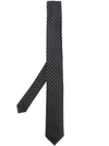 SAINT LAURENT SAINT LAURENT YSL LOGO JACQUARD TIE - BLACK