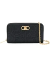 FERRAGAMO GANCINI QUILTED CHAIN WALLET