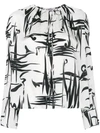 BALENCIAGA GRAPHIC PRINT BLOUSE