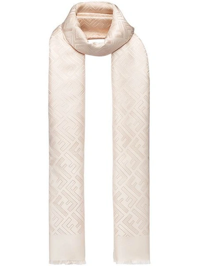 Fendi Ff Motif Scarf In Pink