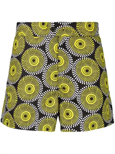 Okun Patrice Printed Swim Shorts In Yellow