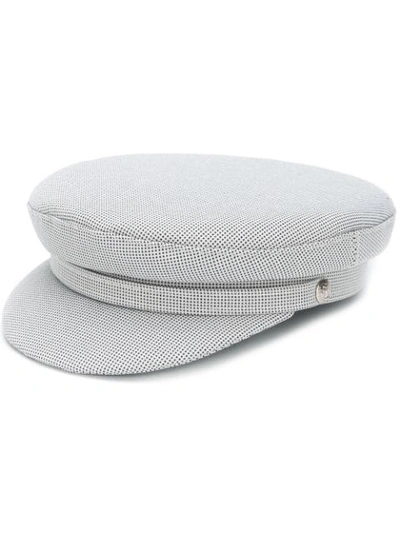 Manokhi Micro Print Hat In White